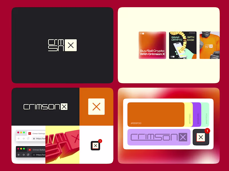 Cover image for Brand identity Design for Defi Platform Crimson Exchange