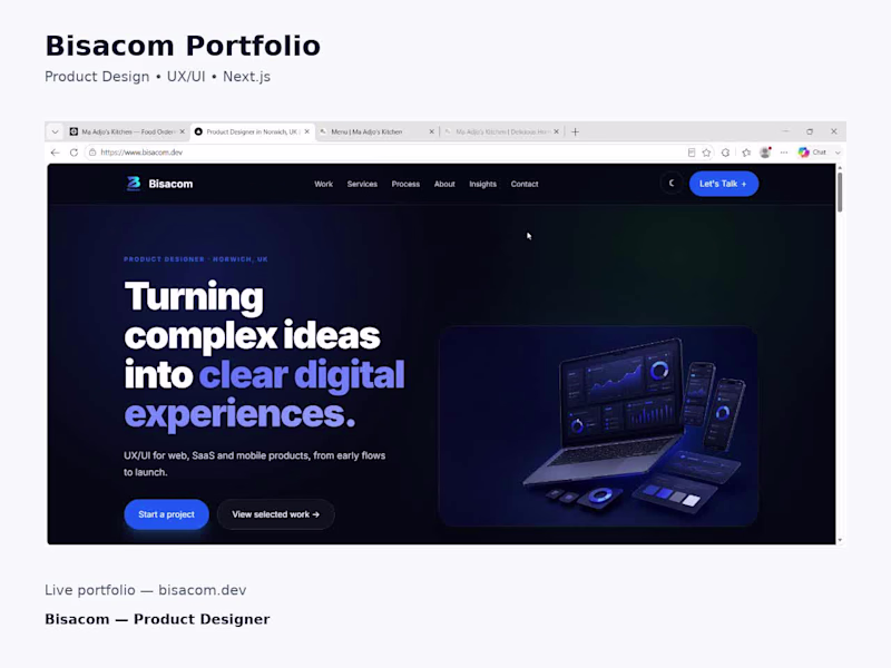 Cover image for Bisacom Portfolio — Product Design & Front-End
