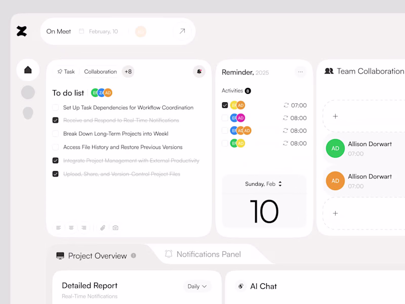 Cover image for Project Management & Team Collaboration Dashboard