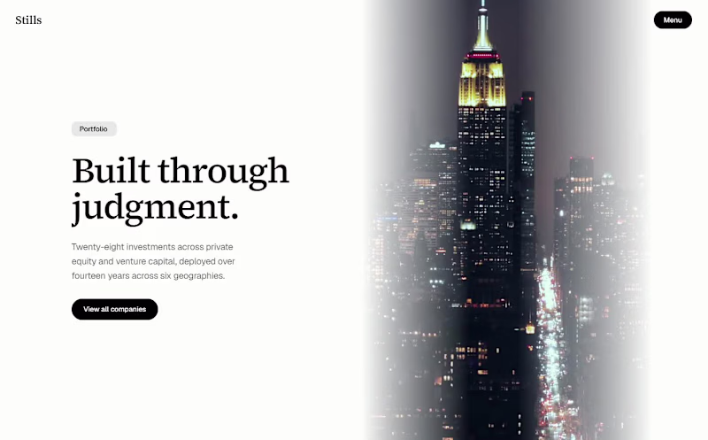 Cover image for portfolio page hero section for my next template