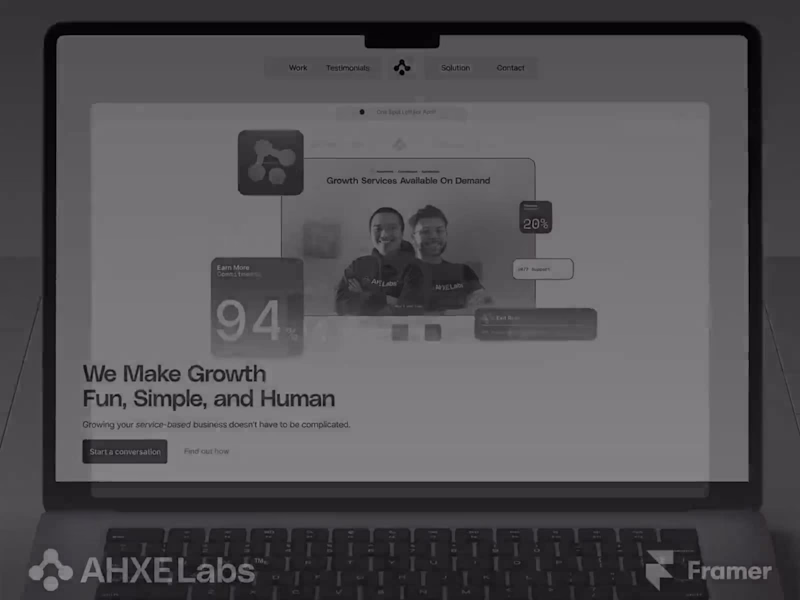 Cover image for AHXE Labs | Framer Agency Website