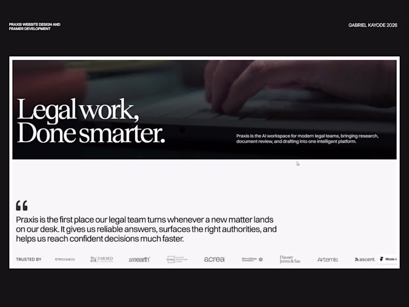 Cover image for website design done in framer,