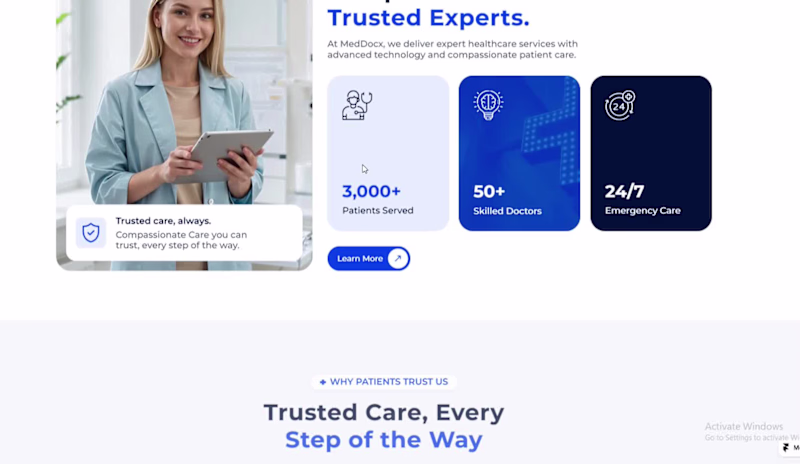 Cover image for MedDocX — Healthcare Website Template