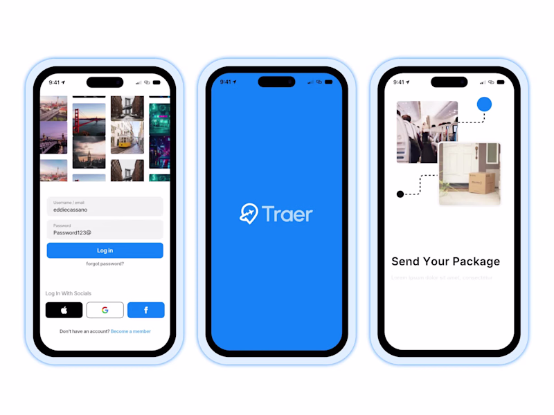 Cover image for Traer Mobile App Design.
A clean