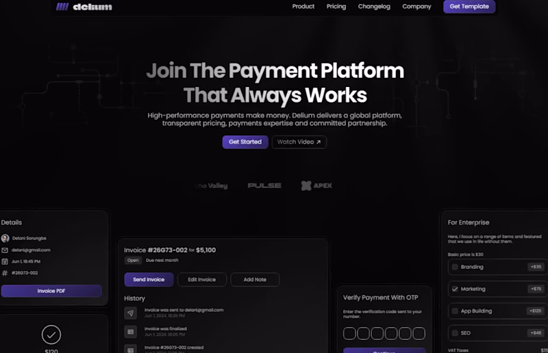 Cover image for Delium -SaaS Website Built In Framer