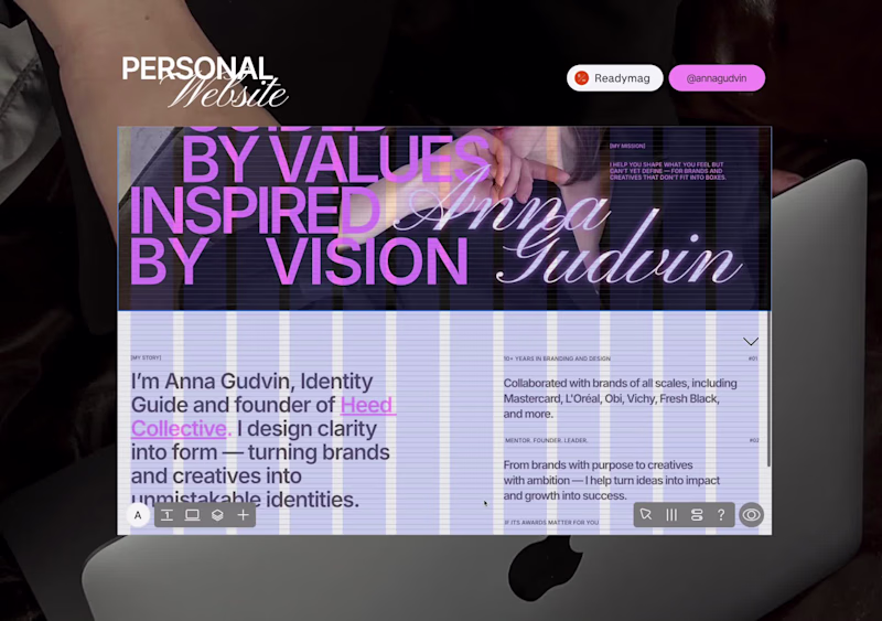 Cover image for BTS: Editing My Personal Website on Readymag. I’m a Brand & ...