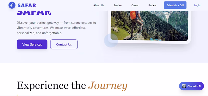 Cover image for Tour and Travel Website with