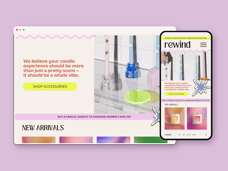 Cover image for Rewind | E-Commerce Wix Website Design