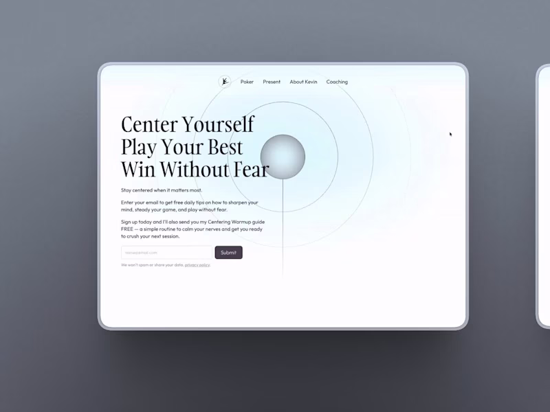 Cover image for Minimalist Storytelling-Focused Framer Website for Poker Coach