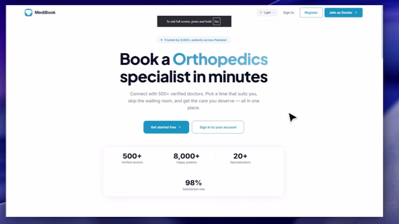 Cover image for MediConnect – Doctor Appointment Booking