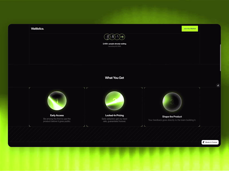 Cover image for Waitlistica - A dark, minimal