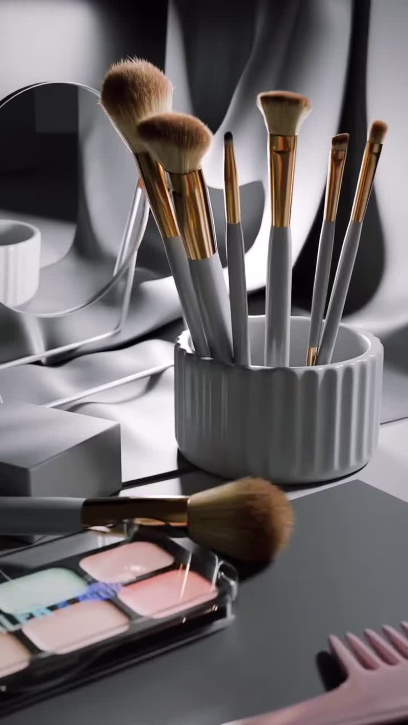 Cover image for Wooden Makeup brush product animation