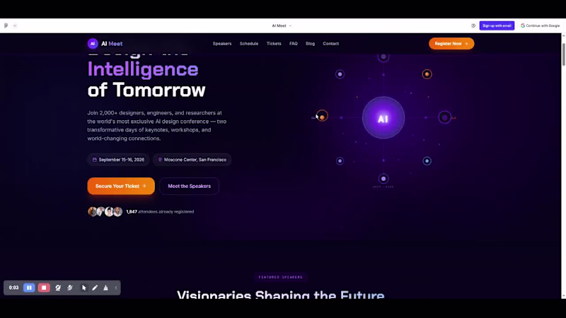 Cover image for AI Meet / Figma – AI Design Conference 2026 Landing Page