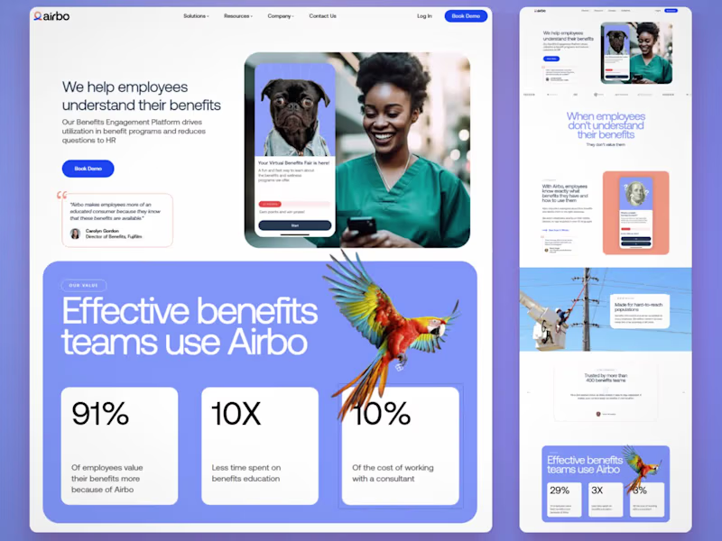 Cover image for Airbo | Webflow Design, Development & Animation