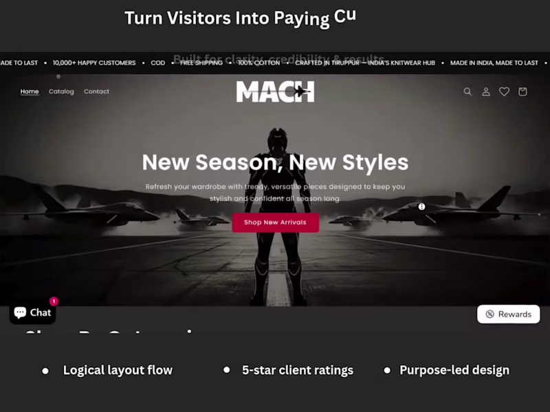 Cover image for Mach.Style Shopofy Site Build & Design