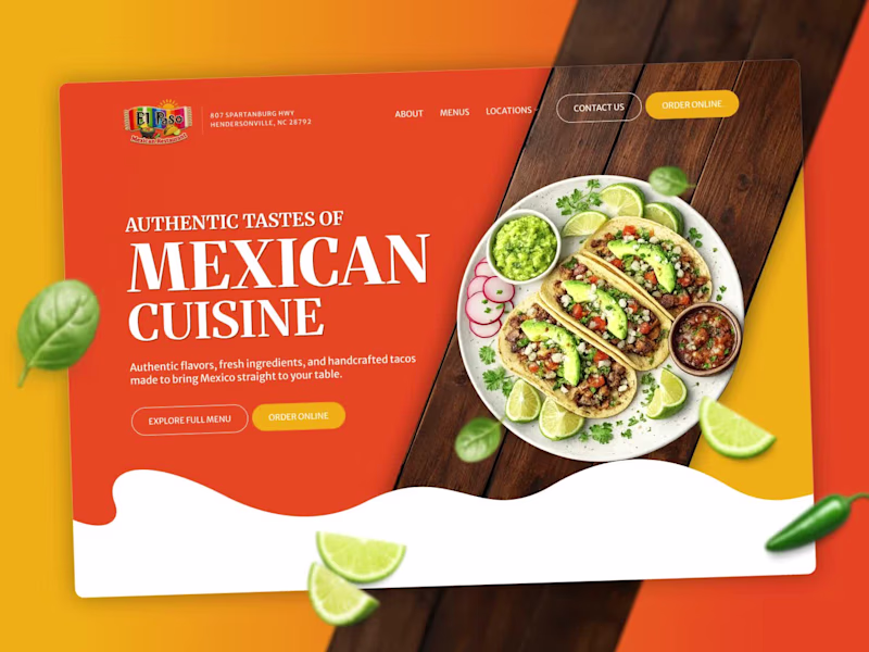 Cover image for Authentic Mexican Restaurant Landing Page