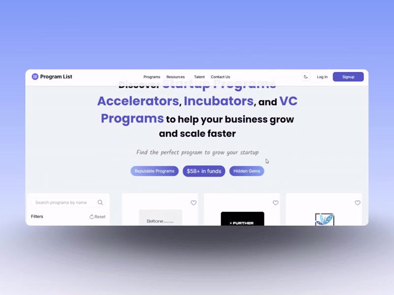 Cover image for I developed Programlist.co (https://Programlist.co) as