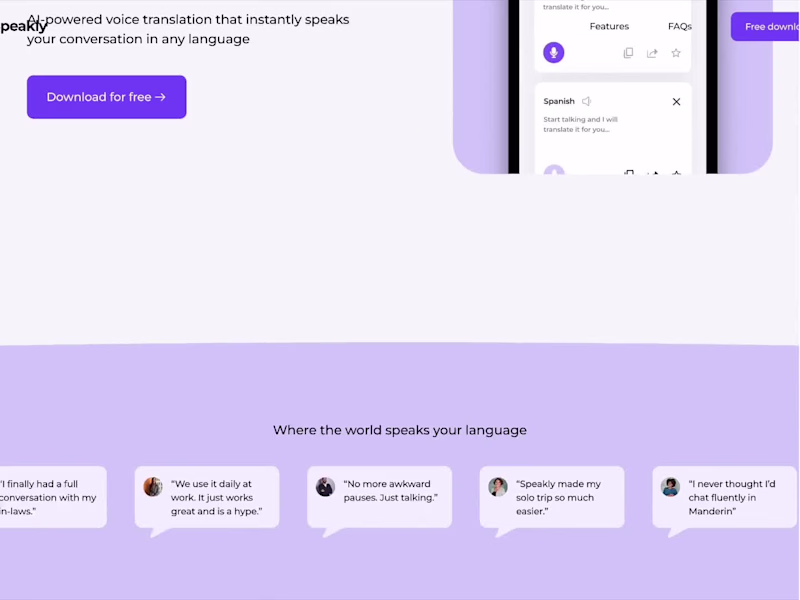 Cover image for Speakly – Real-Time Voice Translation App