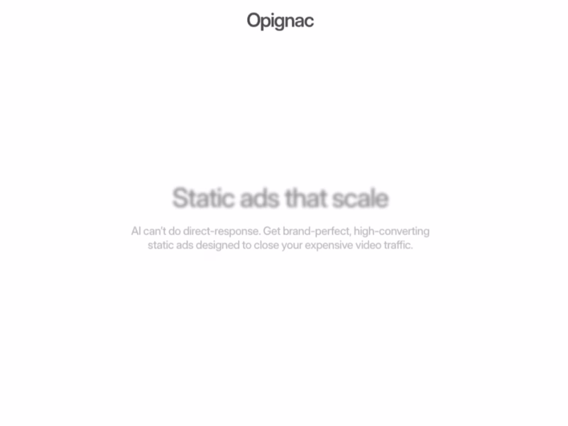 Cover image for Figma to Framer Landing Page Build for Opignac