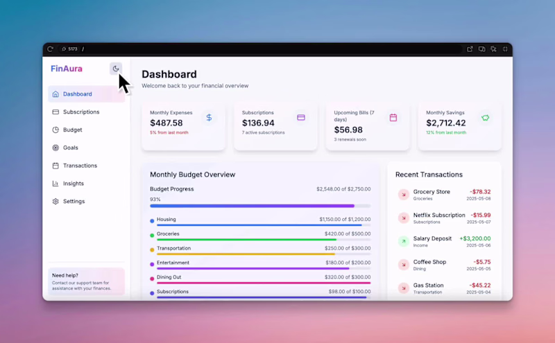 Cover image for Personal Finance Tracker Development