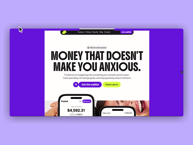 Cover image for Pocket Fintech Landing Page Design