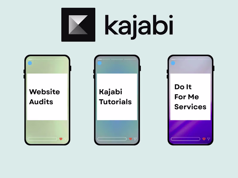 Cover image for Kajabi Services: Website Audit, Tutorials