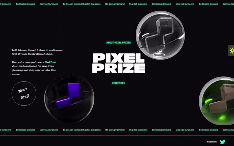 Cover image for Pixel Prize NFT Website Development