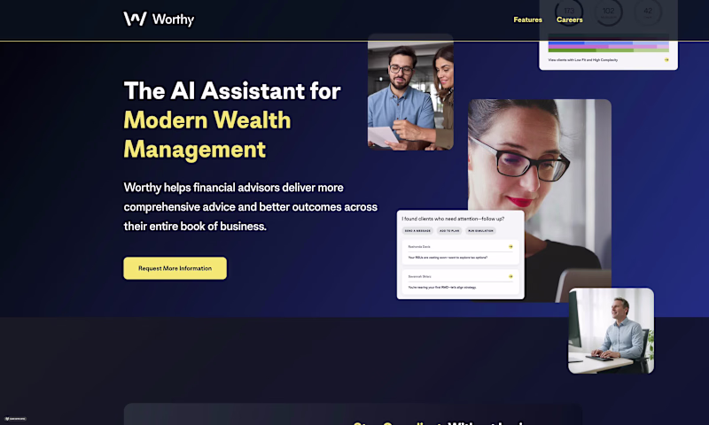 Cover image for Worthy AI Landing Page Design