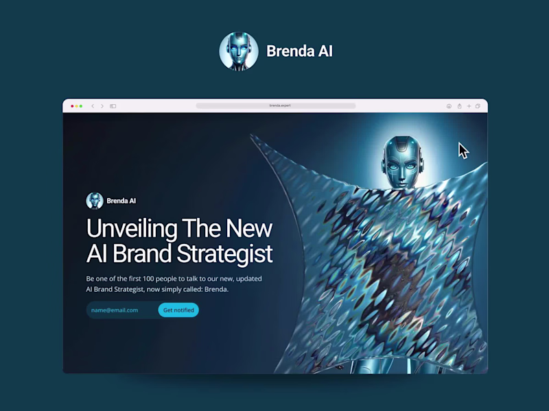 Cover image for Framer Hero Concept for Brenda AI