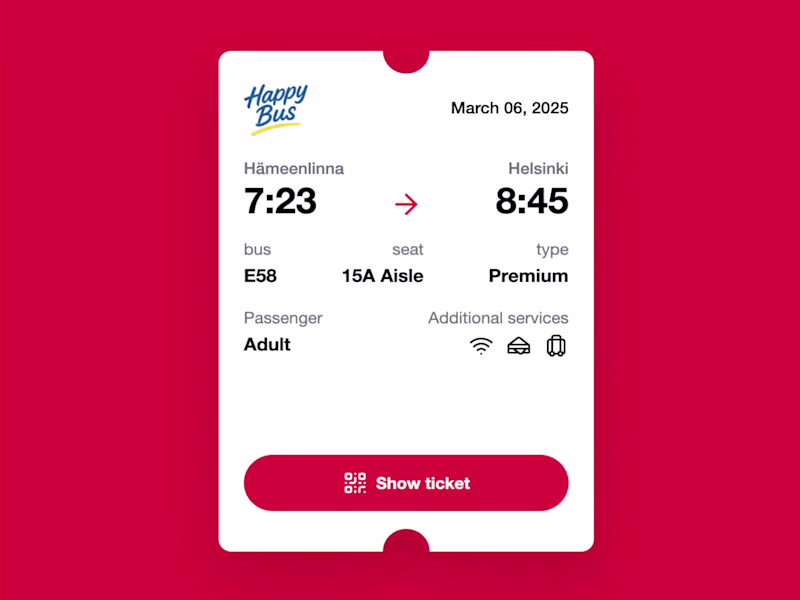 Cover image for Bus Ticket Flip Animation