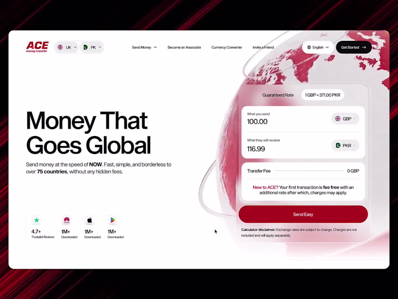 Cover image for ACE Money Transfer Website Redesign