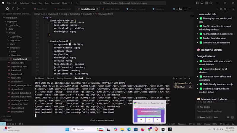 Cover image for Student Registration & Notification Management System
