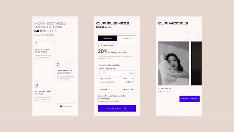 Cover image for Iconicli: Fashion Marketplace Landing Page Revamp