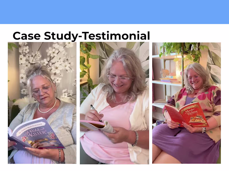 Cover image for Cozy Mystery Novel Promotion UGC Campaign