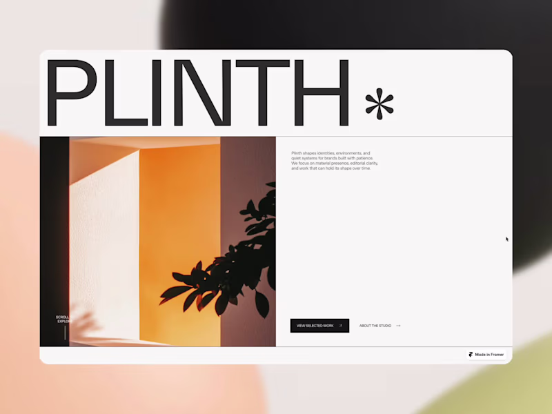 Cover image for Plinth (https://plinthr.framer.website) is a free