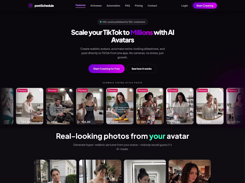 Cover image for PostSchedule.xyz : AI Avatars and Scheduling on Tiktok