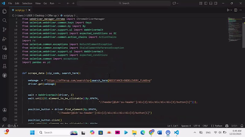 Cover image for Web scraping and Automation with selenium