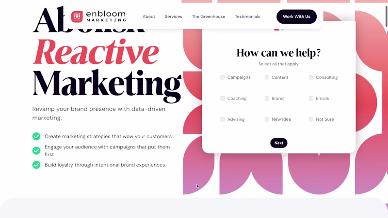 Cover image for Enbloom Marketing Website Redesign