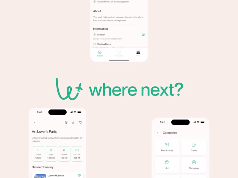 Cover image for Where Next — Travel Discovery App