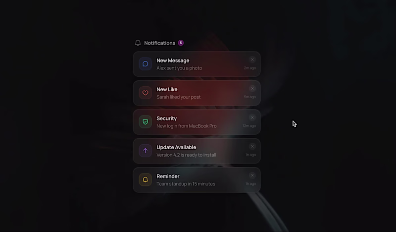 Cover image for Glass Notifications is a vertical