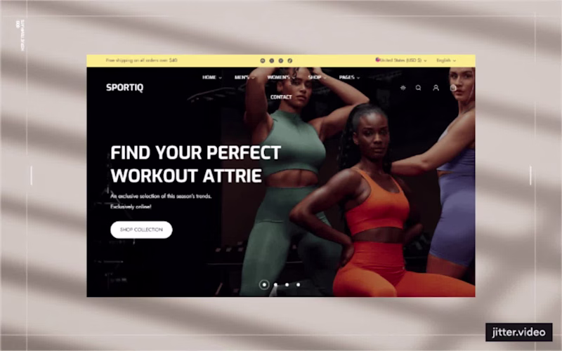 Cover image for Fitness Clothing Website. 

Full Ecommerce