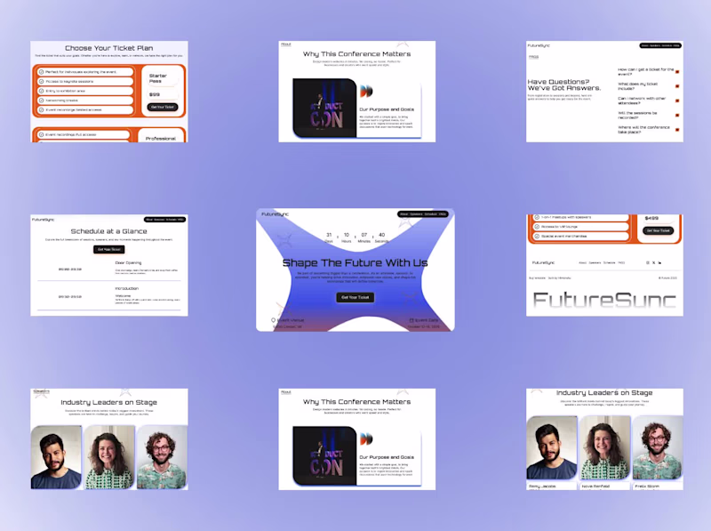 Cover image for FutureSync | Tech conference | Framer Template 
