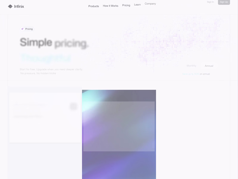 Cover image for Infinix Investment Website Pricing Page Design