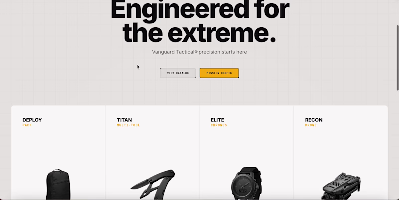 Cover image for Vanguard — Premium E-Commerce Landing Page