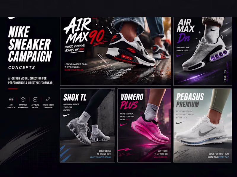 Cover image for Nike Sneaker Campaign Concepts —