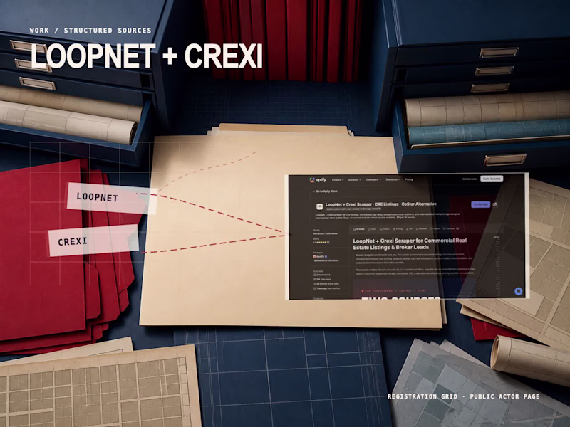 Cover image for LoopNet + Crexi CRE Intelligence Actor