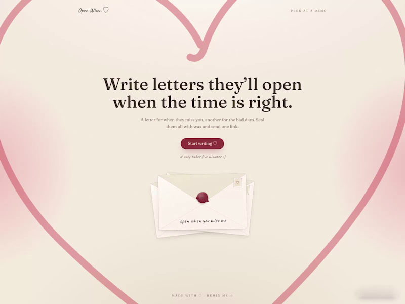 Cover image for Open When ♡ is my