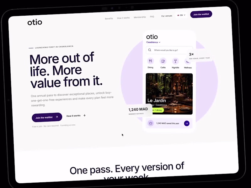 Cover image for Otio: Website design and custom development