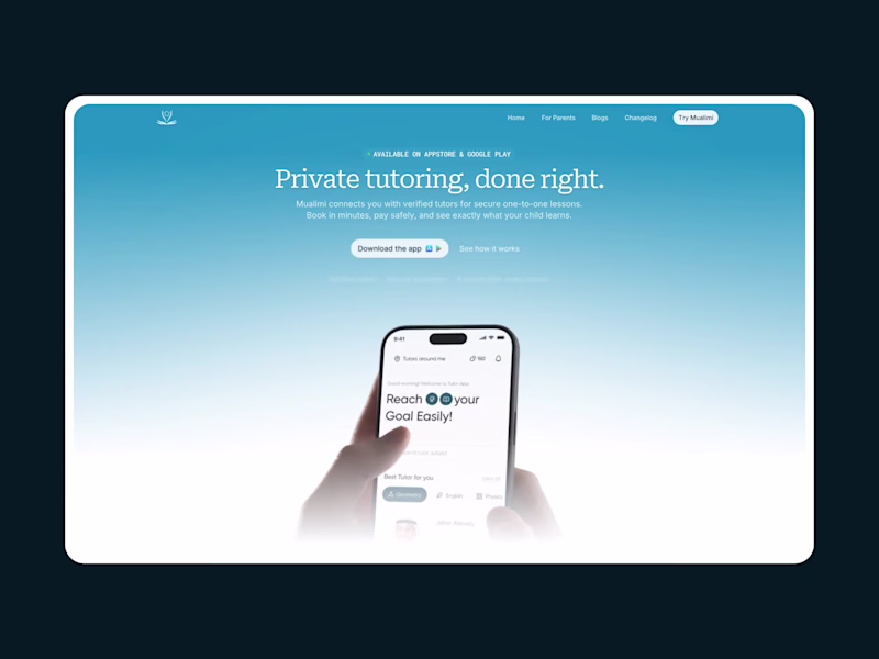 Cover image for Mualimi Website: Design, Next.js Build & Motion