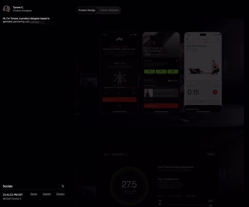 Cover image for Portfolio website – Figma to Framer